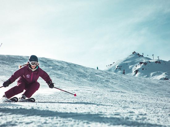 Skier on the snow in the US