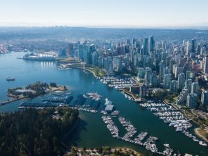 Aerial view of Vancouver