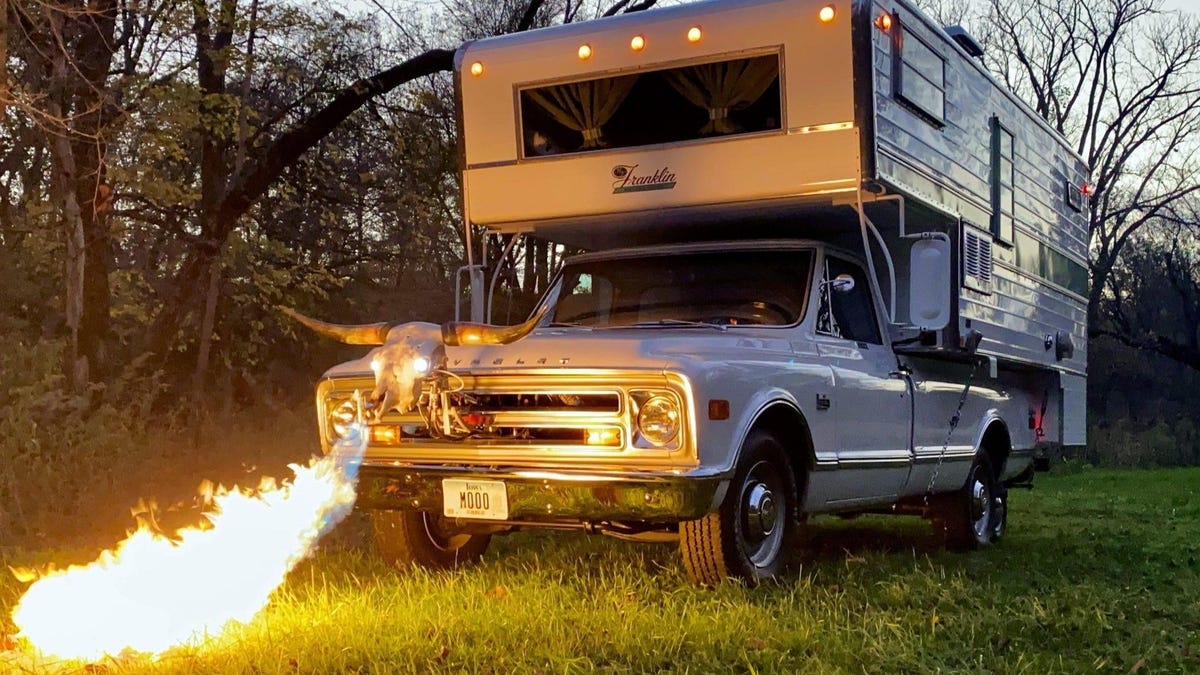 This Classy Camper Comes With Horns, A Playboy Magazine And... Some Flamethrowers