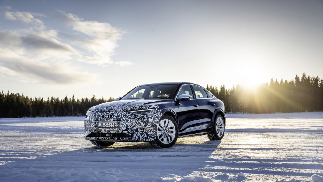 2023 Audi E-Tron drifting through winter tuning and calibration