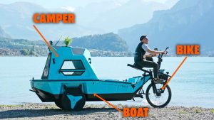 Replace Your House, Boat And Bike With This Amphibious Camper Trike