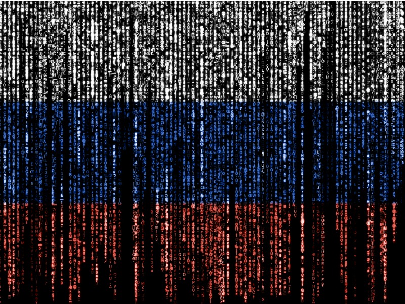 Digital Russian flag.