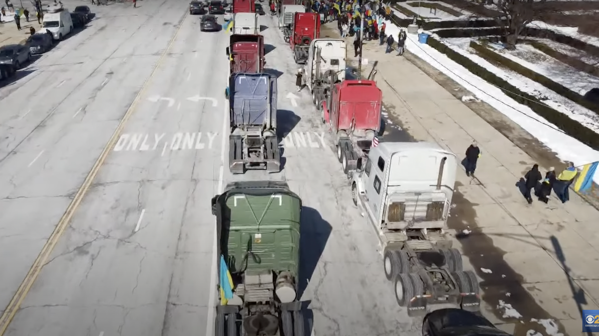 Truckers Protest In Support Of Ukraine As Second American 'Freedom Convoy' Falls Apart