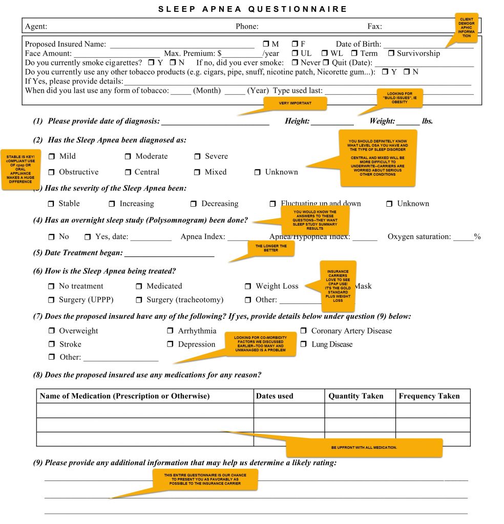 Sleep Apnea Questionnaire 