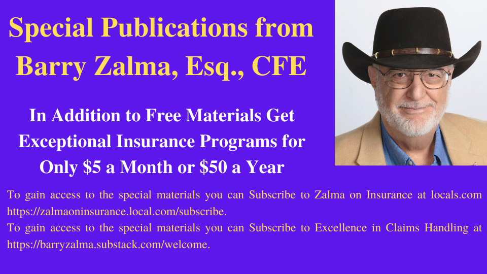 Special Publications from Barry Zalma, Esq., CFE