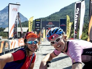 Cyclists at the Haute Route