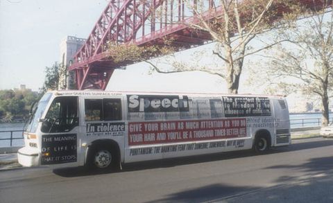 barbara kruger art bus