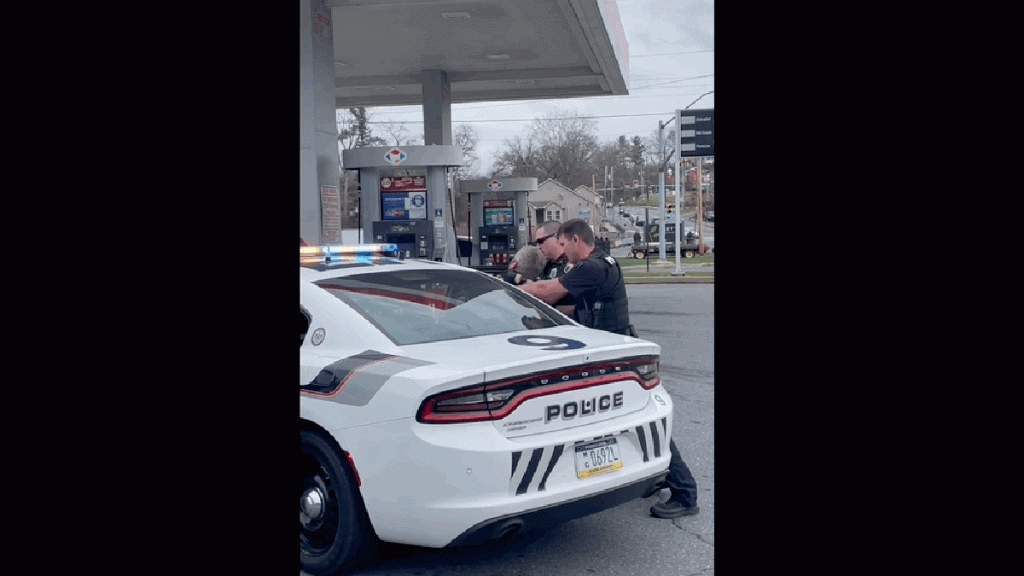 Man Resists Arrest For Putting 'I Did That' Biden Stickers On Gas Pumps