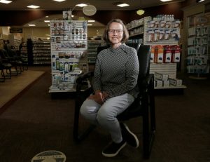 Julie Turner of Vandalia travels to the Madison Avenue Pharmacy in Springfield, Ohio, which offers her twice-a-year bone treatments at a lower cost.