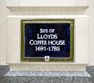 Site of Lloyds Coffee House - sign