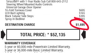 What is a destination charge? And do you have to pay them?