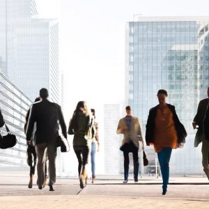 People walking in a city