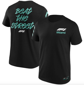 Miami Beat The Street Graphic T-Shirt - Black