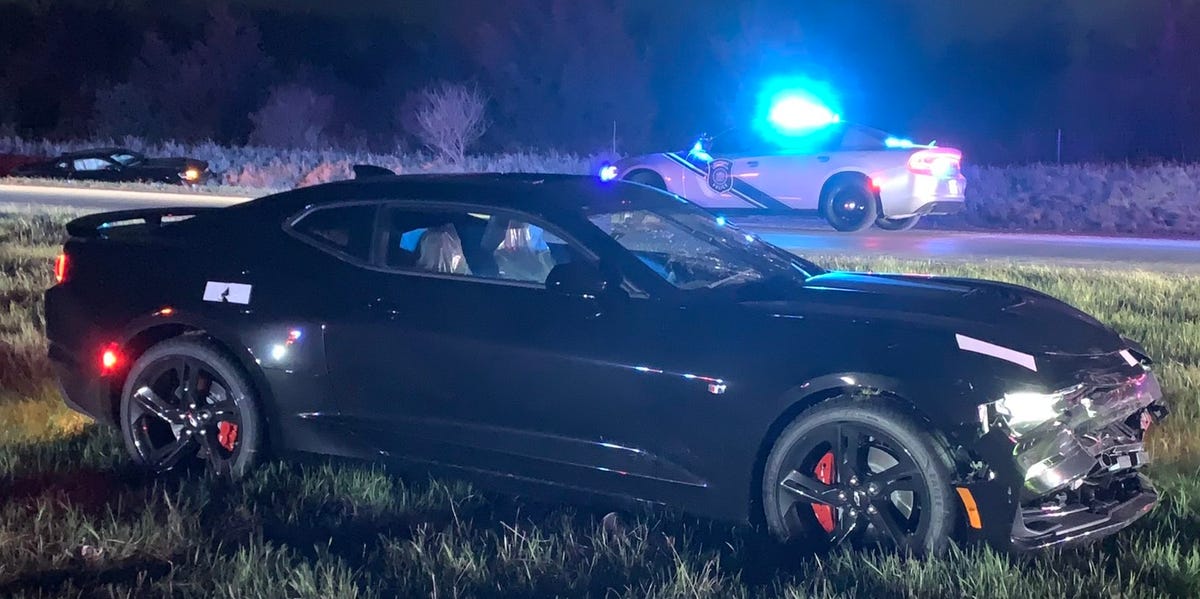 Stolen Chevy Camaros Cause Police Chase Involving a Helicopter, Drones, and Spike Strips