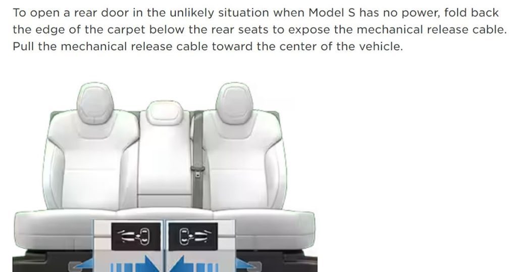 Tesla emergency door releases -- what a mess!