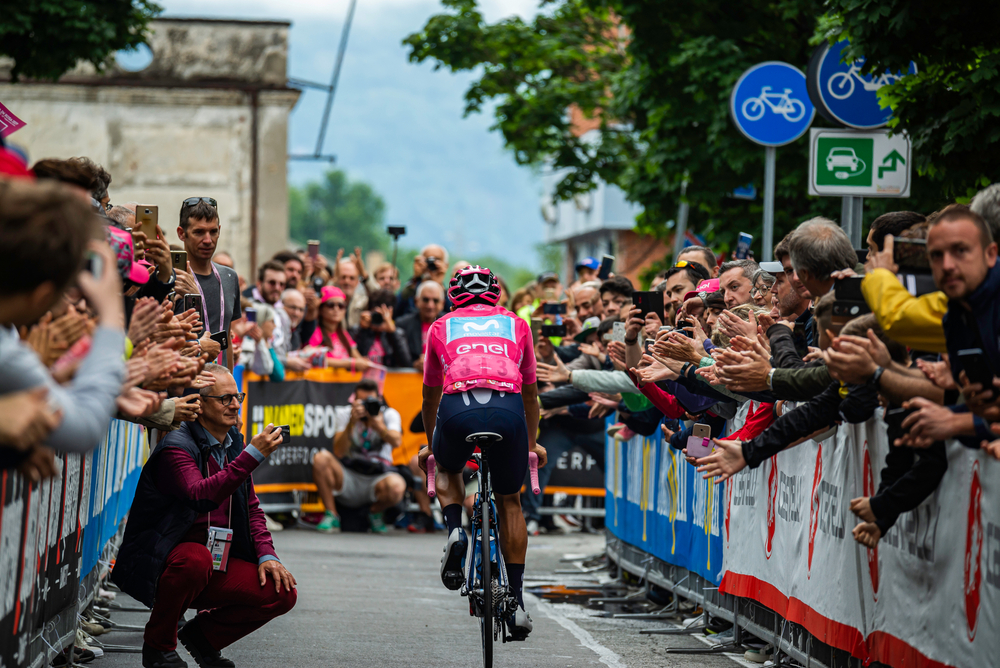 Ivrea, Italy May 26, 2019: Professional Cyclist just before the start of a hard mountain stage of the Giro d