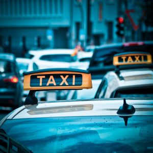 Light on top of Private Hire Taxi