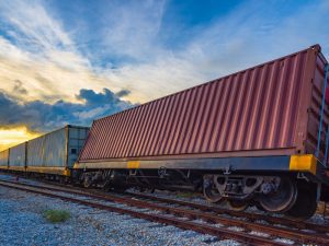 Container freight train accident