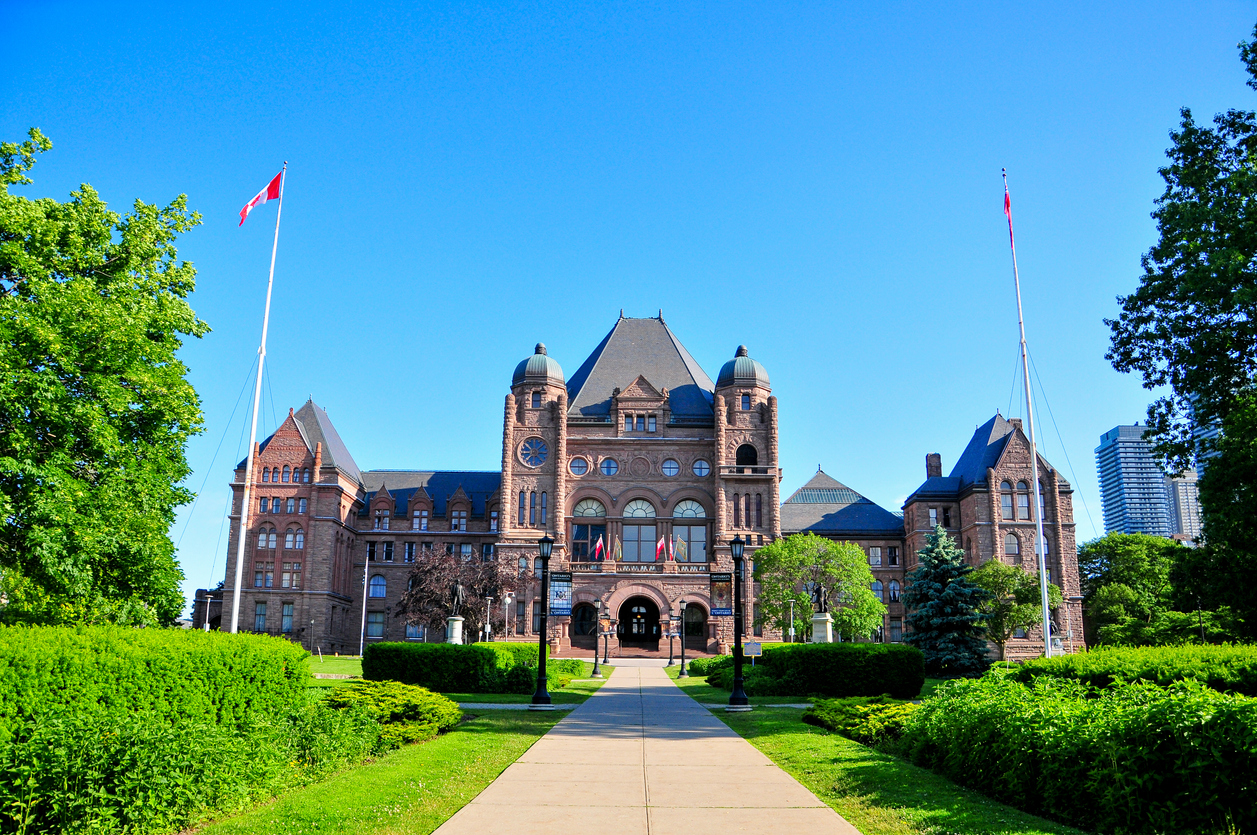 Queen's Park, home of Ontario's provincial legislature.