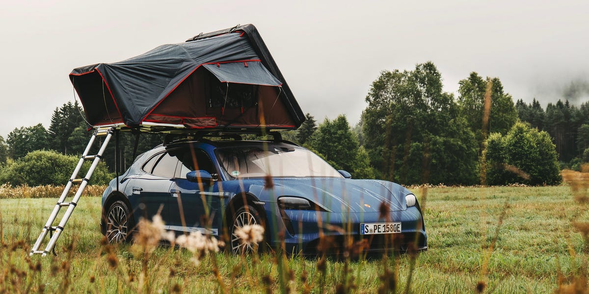 Porsche Now Offering Camping Trips on Top of a Taycan Wagon