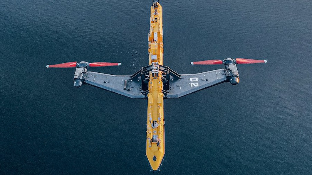 This massive vessel generates electricity from ocean currents