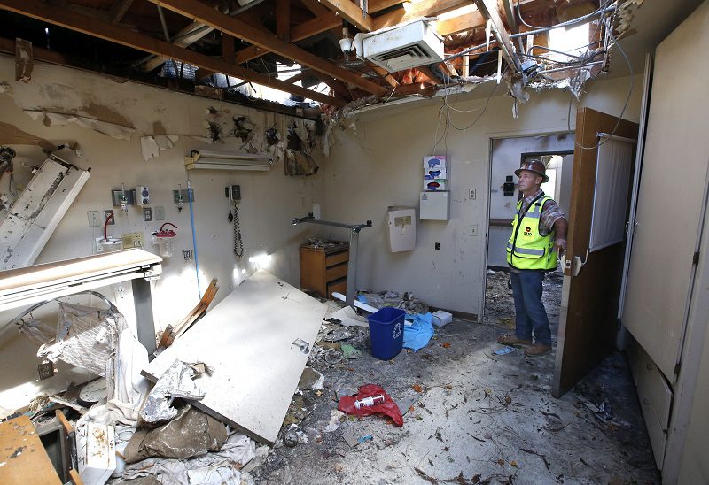 Hospital damage from the 2018 Camp Fire in California