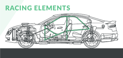 Schematic diagram of modified car racing elements 