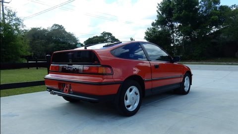 1990 honda crx si rear shot