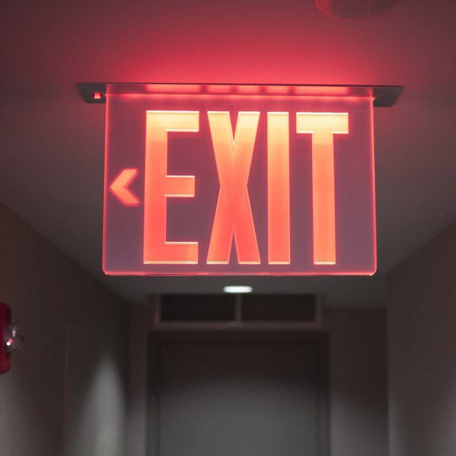 Exit sign