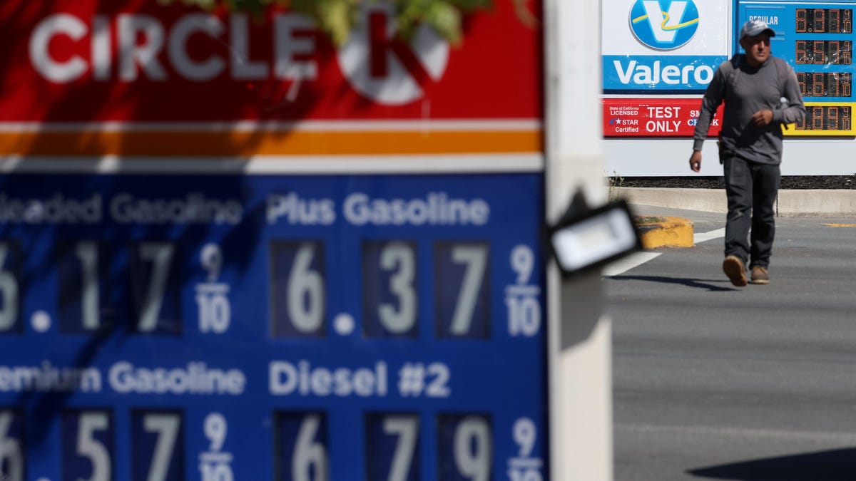 Gas Price Above $5 Per Gallon in Nearly Half the U.S.