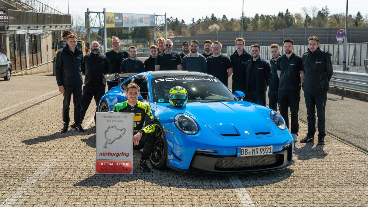 Porsche 911 GT3 Shaves Four Seconds Off Nurburgring Time With a Rad Looking Aero and Suspension Kit