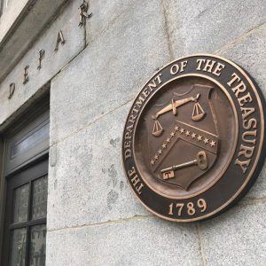 Treasury building in Washington.