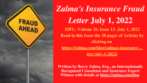 Zalma’s Insurance Fraud Letter – July 1, 2022