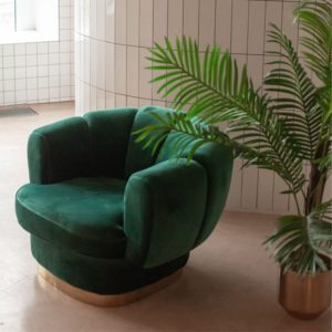 salon decor ideas pop of green