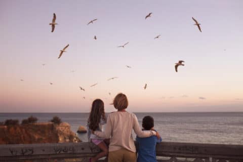 family at viewpoint