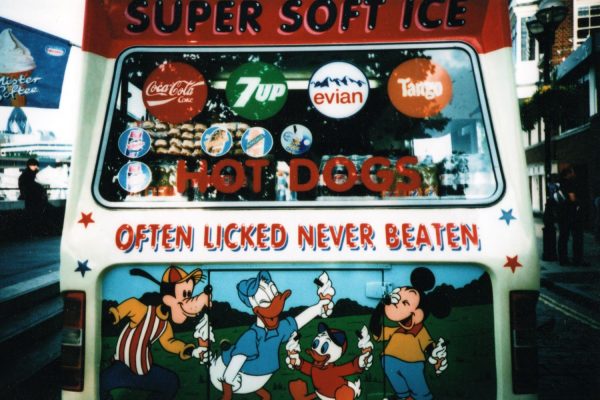 Ice cream van parked in the UK