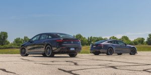 2022 Mercedes-AMG EQS 4Matic+ vs. 2021 Tesla Model S Plaid Photos