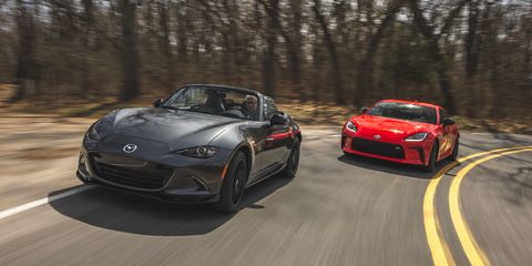 2022 mazda mx5 miata club and 2022 toyota gr86 premium