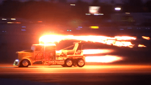 Jet Truck Fire Reportedly Caused By Tire Failure