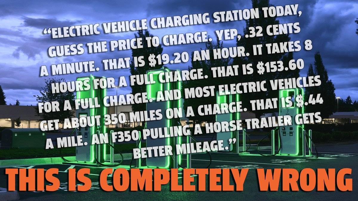 That Meme About the Cost of Charging an Electric Car Is Hilariously Wrong