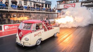 The Jet-Powered VW Bus Pickup That Lit Up the Track at F1's Austrian GP