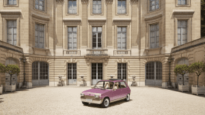 This Renault R5 EV Restomod Has Gemstone Headlights and a Marble Pretzel Steering Wheel