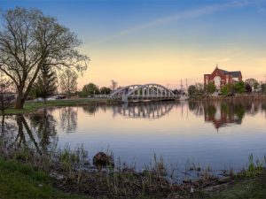 The River Canard waterway in LaSalle, Ontario