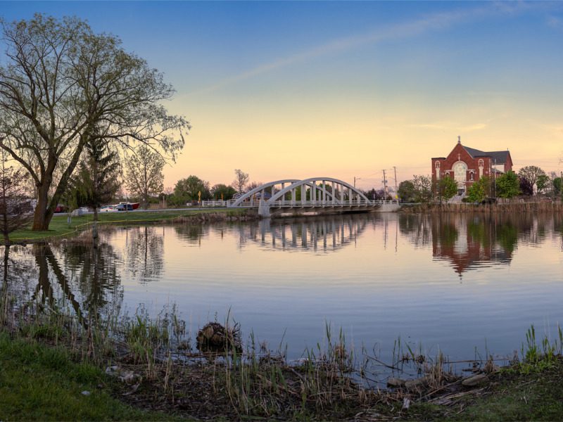 The River Canard waterway in LaSalle, Ontario