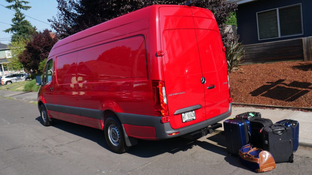 Mercedes-Benz Sprinter 2500 Cargo Van 170" Luggage Test