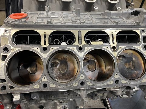 cadillac ct5v blackwing engine damaged block and pistons