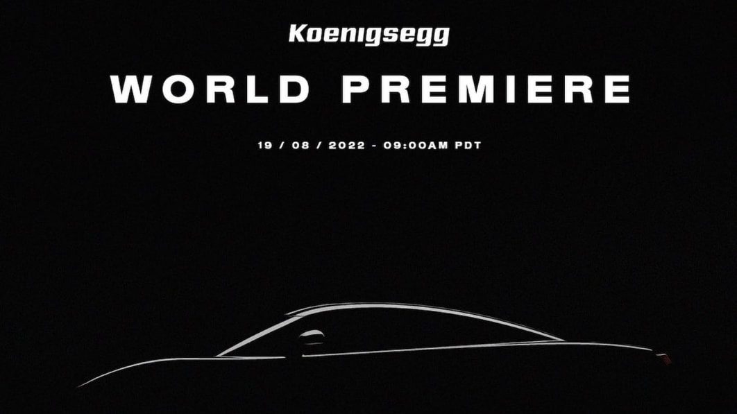 Koenigsegg livestreaming debut of 'latest family member' at 12:00 EDT Friday