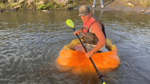 Nebraska Man Squashes Record With 38 Mile Paddle in a Pumpkin