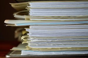 File folder on a desk