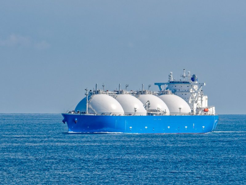Tanker carrying liquified natural gas from Canada